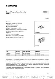 PSB2121 datasheet pdf Siemens
