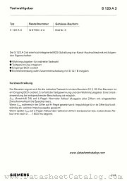 S120A3 datasheet pdf Siemens