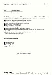 S187 datasheet pdf Siemens