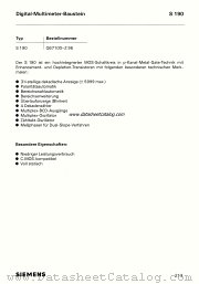 S190 datasheet pdf Siemens
