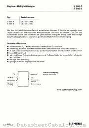 S566B datasheet pdf Siemens