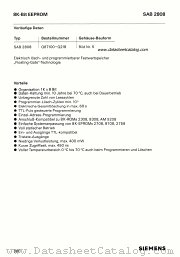 SAB2808 datasheet pdf Siemens