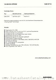 SAB8716 datasheet pdf Siemens