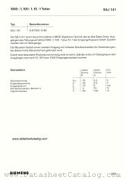 SAJ141 datasheet pdf Siemens