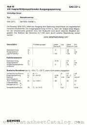 SAS231L datasheet pdf Siemens