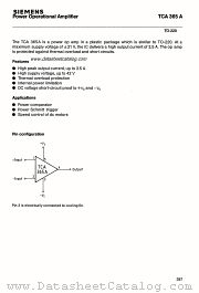 TCA365A datasheet pdf Siemens