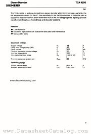 TCA4500A datasheet pdf Siemens