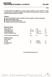 TDA4930 datasheet pdf Siemens