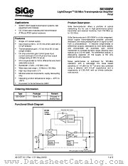 SE1000W datasheet pdf SiGe Semiconductor