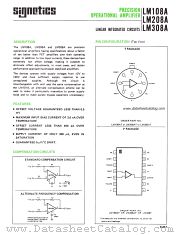 LM208A datasheet pdf Signetics