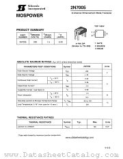 2N7005 datasheet pdf Siliconix