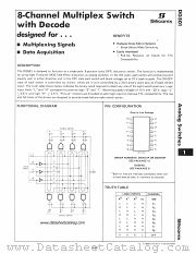DG501 datasheet pdf Siliconix