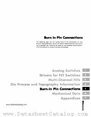 PIN CONNECTIONS datasheet pdf Siliconix