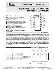 SP26LV431CP datasheet pdf Sipex Corporation