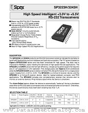 SP3223HCP datasheet pdf Sipex Corporation