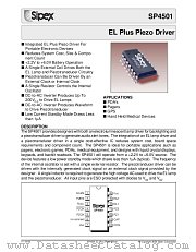 SP4501 datasheet pdf Sipex Corporation
