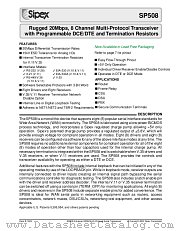 SP508EF datasheet pdf Sipex Corporation