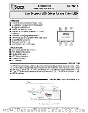 SP7614 datasheet pdf Sipex Corporation