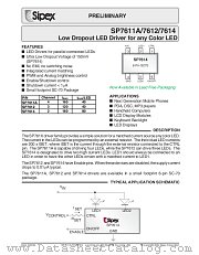 SP7612EC6 datasheet pdf Sipex Corporation