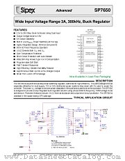SP7650ER/TR datasheet pdf Sipex Corporation