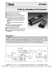 SP7800AKS datasheet pdf Sipex Corporation