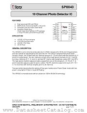 SP8043DC datasheet pdf Sipex Corporation