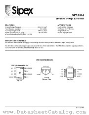 SPX1004 datasheet pdf Sipex Corporation