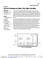 CX77107-14P datasheet pdf Skyworks Solutions