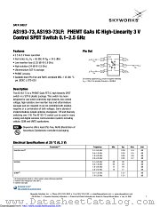 AS193-73LF datasheet pdf Skyworks Solutions
