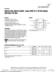 AS216-339LF datasheet pdf Skyworks Solutions