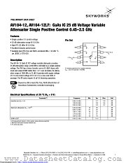 AV104-12LF datasheet pdf Skyworks Solutions