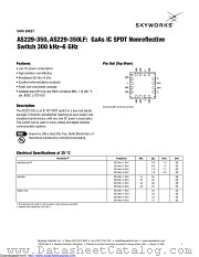 AS229-350LF datasheet pdf Skyworks Solutions