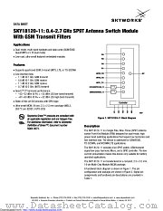 SKY18120-11 datasheet pdf Skyworks Solutions