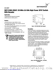SKY13380-350LF datasheet pdf Skyworks Solutions