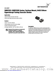 SMV2204-040LF datasheet pdf Skyworks Solutions