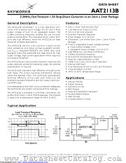 AAT2113BIXS-0.6-T1 datasheet pdf Skyworks Solutions