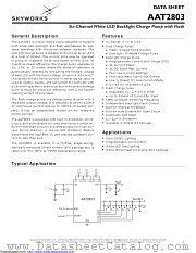 AAT2803ISK-4.5-T1 datasheet pdf Skyworks Solutions