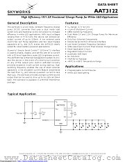 AAT3122ITP-T1 datasheet pdf Skyworks Solutions