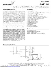 AAT3141ITP-T1 datasheet pdf Skyworks Solutions