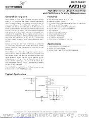 AAT3143 datasheet pdf Skyworks Solutions