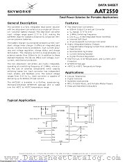 AAT2550 datasheet pdf Skyworks Solutions