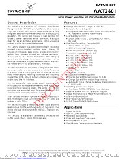 AAT3601 datasheet pdf Skyworks Solutions
