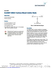 CLA4607-085LF datasheet pdf Skyworks Solutions