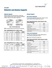 Dielectric and Alumina Supports datasheet pdf Skyworks Solutions