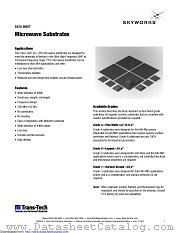 Microwave Substrates datasheet pdf Skyworks Solutions