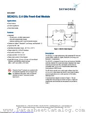 SE2431L datasheet pdf Skyworks Solutions