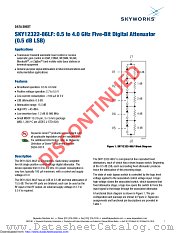 SKY12322-86LF datasheet pdf Skyworks Solutions