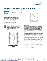 SKY13278-313LF datasheet pdf Skyworks Solutions