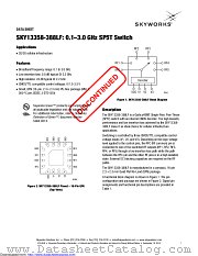 SKY13358-388LF datasheet pdf Skyworks Solutions