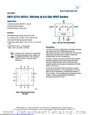 SKY13374-397LF datasheet pdf Skyworks Solutions